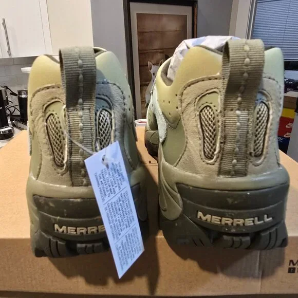 Merrell Moc Speed Streak Evo SE Suede Sneakers Mens SLIP-ON SIZE 10 Olive NEW - Picture 6 of 14